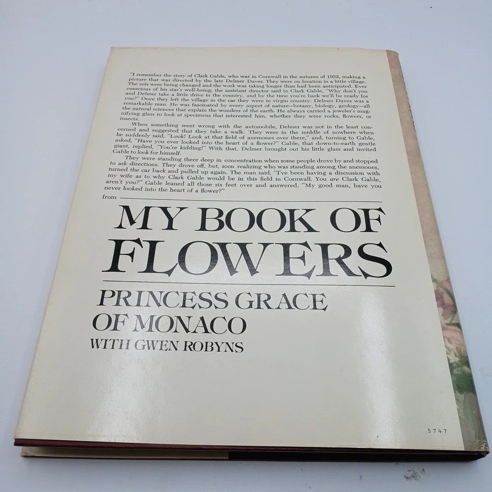 My Book of Flowers Princess Grace of Monaco Gwen Robyns NOS